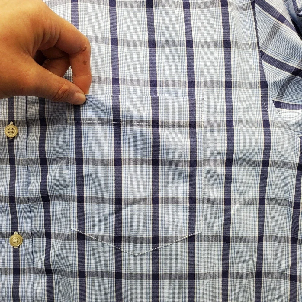 Banana Republic Shirt Men XL Multi Plaid Non-Iron Classic Fit Collared Button-Up